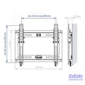 Настенный кронштейн для LED/LCD телевизоров KROMAX IDEAL-6 BLACK