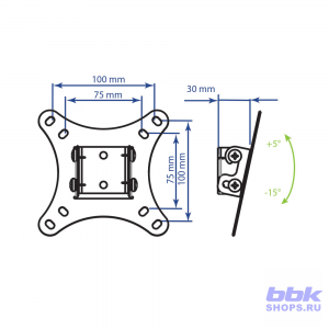 Настенный кронштейн для LED/LCD телевизоров KROMAX VEGA-6 NEW BLACK